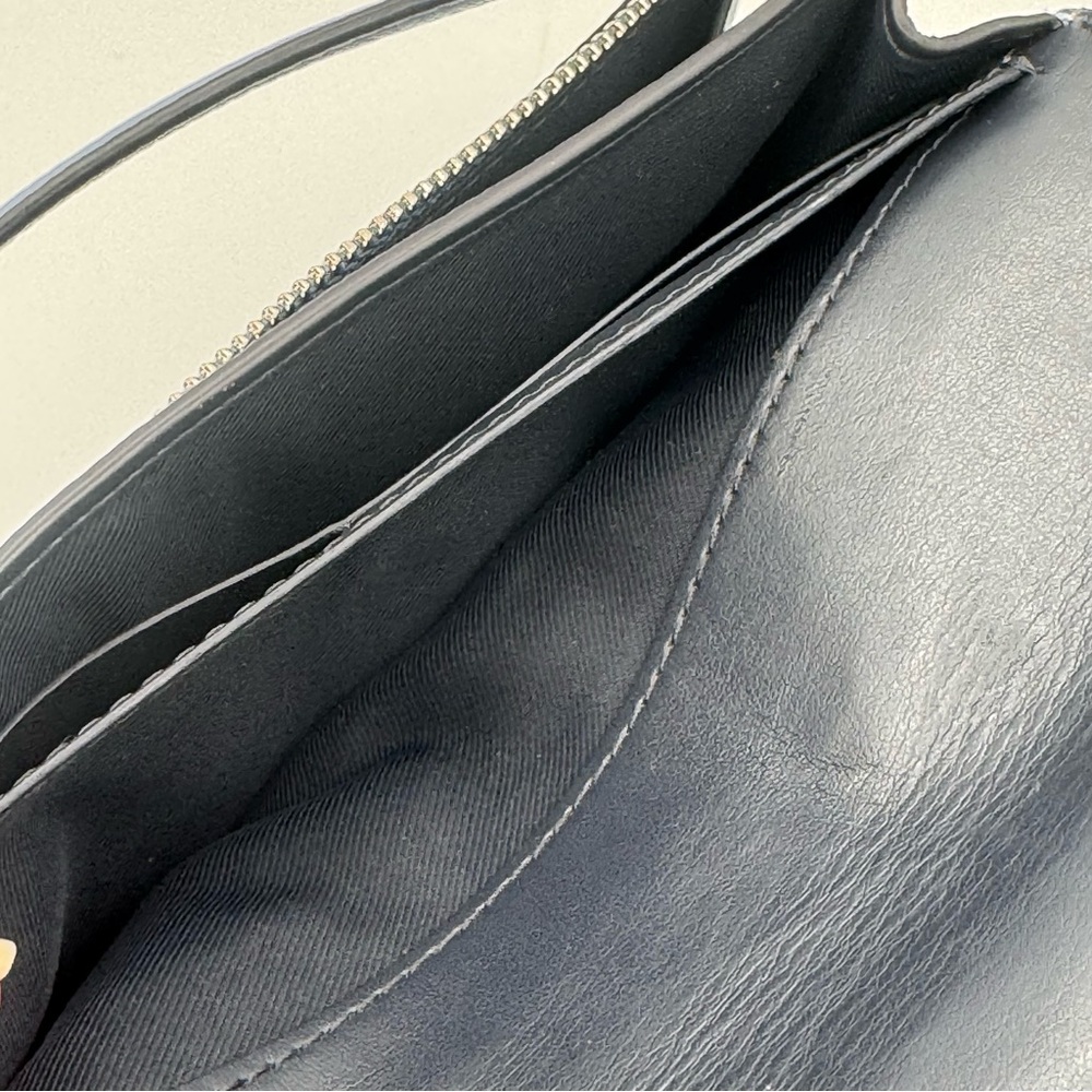 Coach Hayden Foldover Crossbody Clutch Bag Cornflower Blue Pebbled Leather - Picture 7 of 16